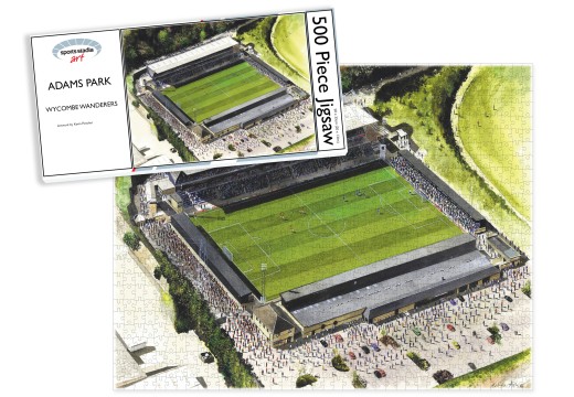 Adams Park Stadium Fine Art Jigsaw Puzzle - Wycombe Wanderers FC